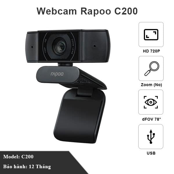 webcam rapoo c200