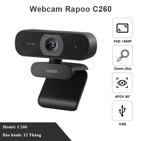 webcam rapoo c260 full hd 1080p