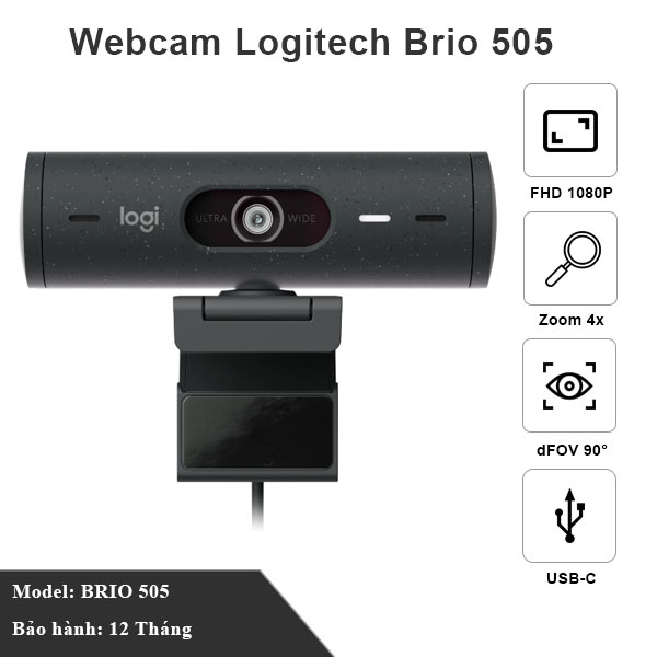 webcam logitech brio 505